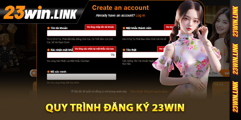 Quy trình đăng ký 23Win chính xác nhất
